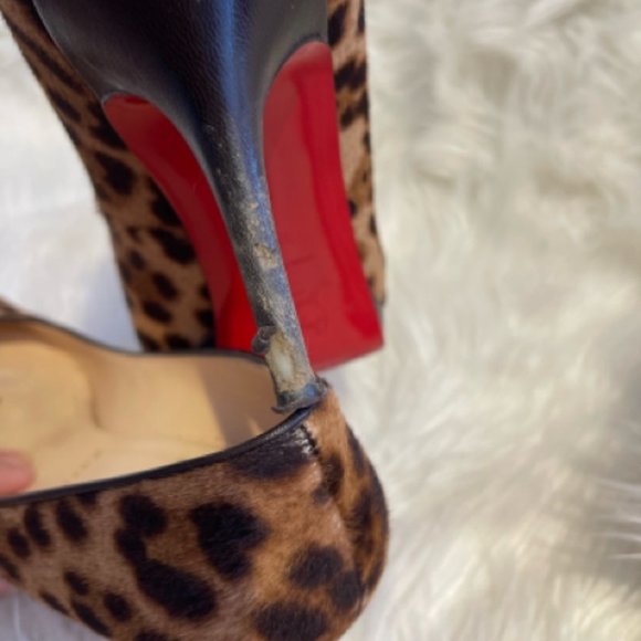 Christian Louboutin Prorata 90 Leopard Sz 40 Shoe Pump - Picture 7 of 9